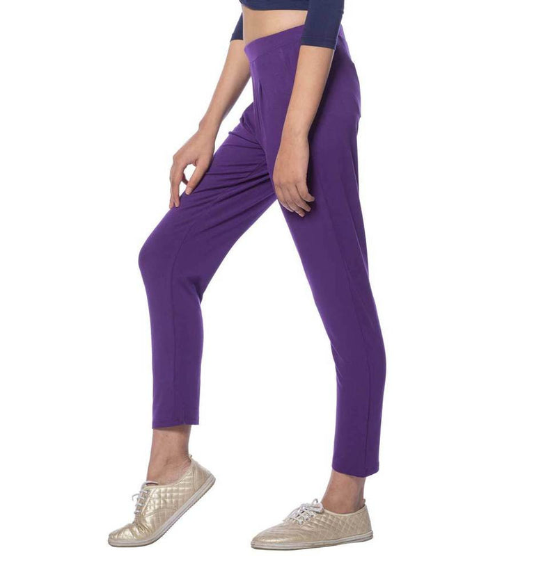 De Moza-Ladies Pleated Pant Dark Purple - De Moza (7713601219)