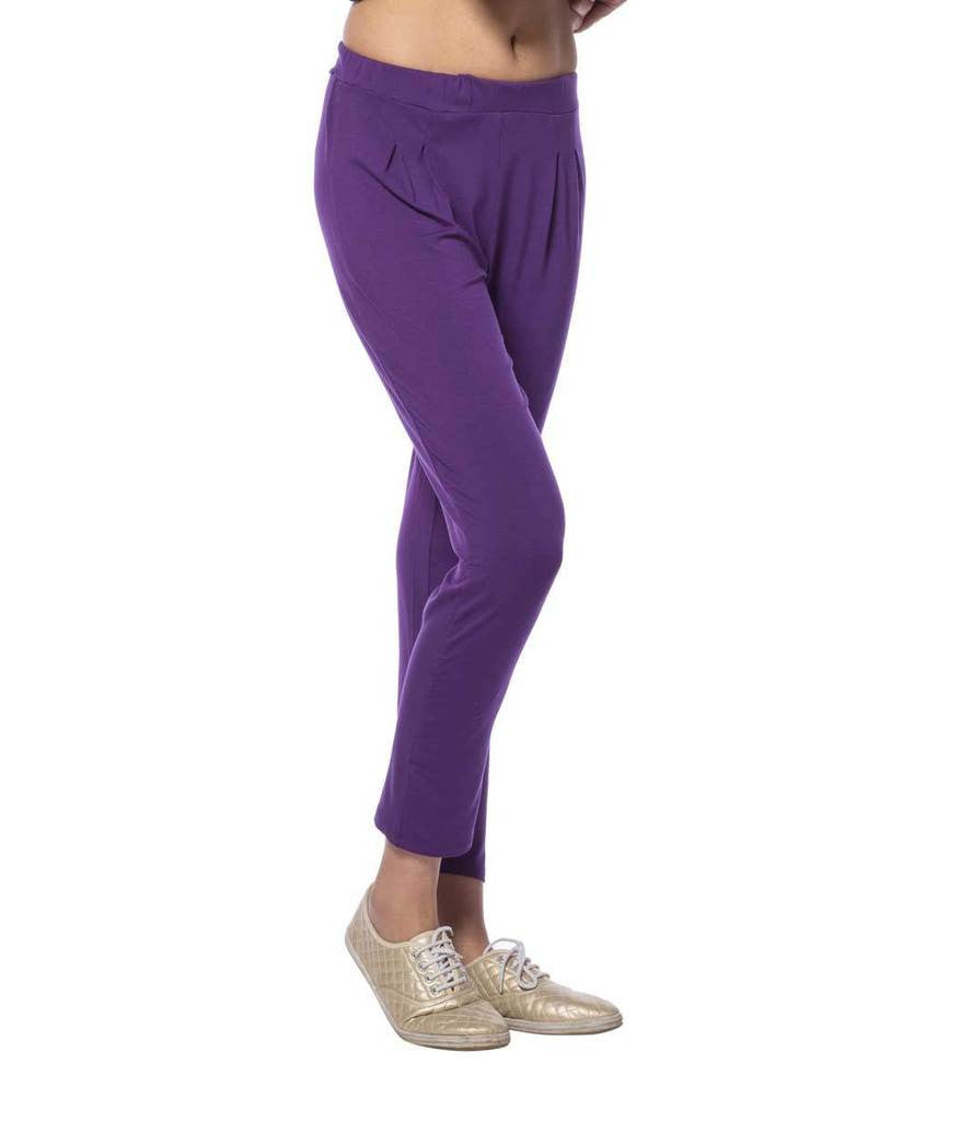 De Moza-Ladies Pleated Pant Dark Purple - De Moza (7713601219)
