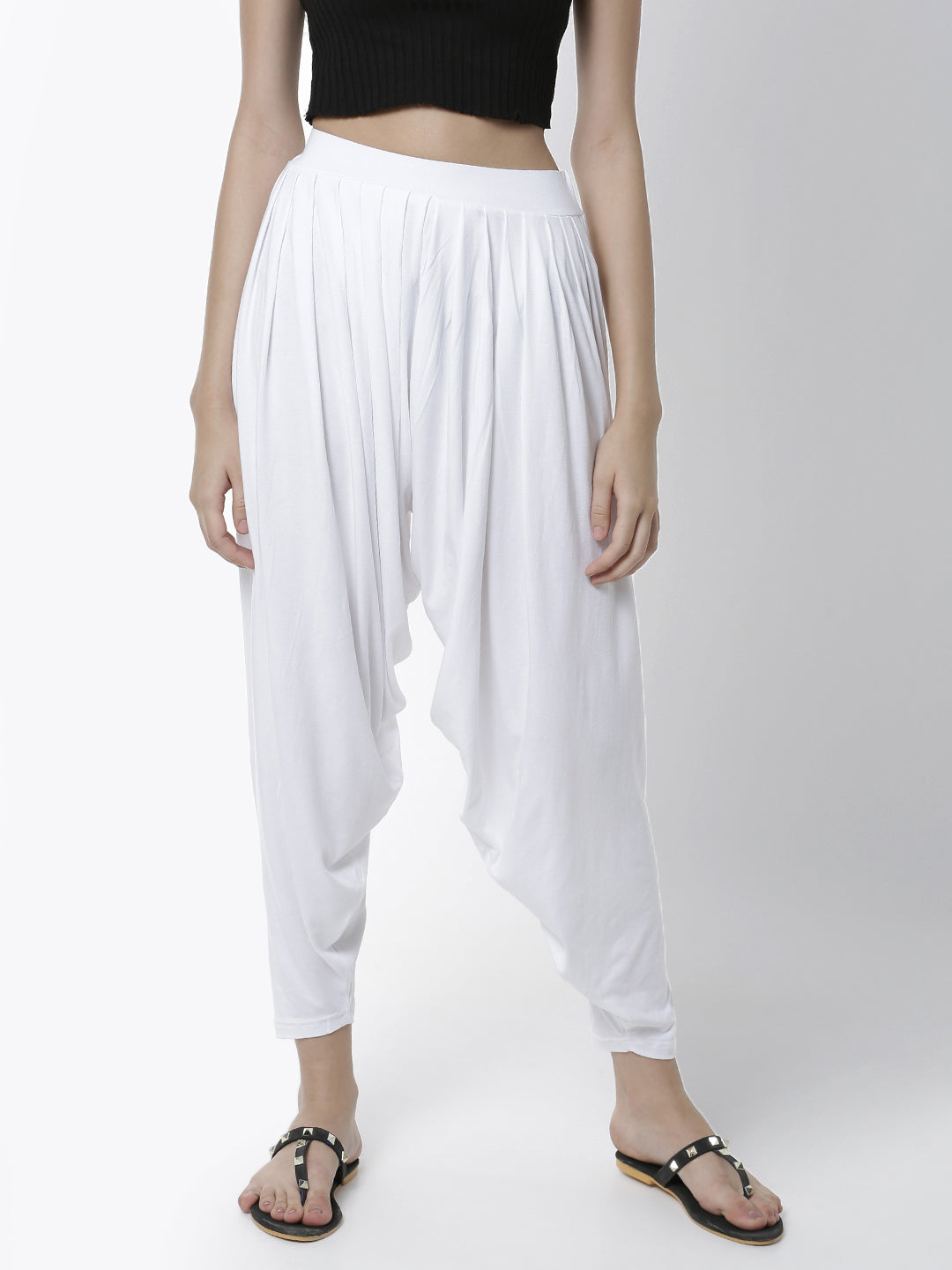 De Moza Women's Patiala Pant White