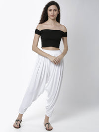 De Moza Women's Patiala Pant White