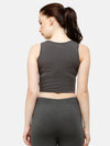 De Moza Ladies Crop Top Anthra Melange