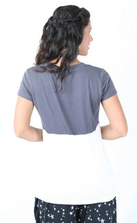 De Moza- Ladies Half Sleeve Dark Grey Top - De Moza (8682248579)