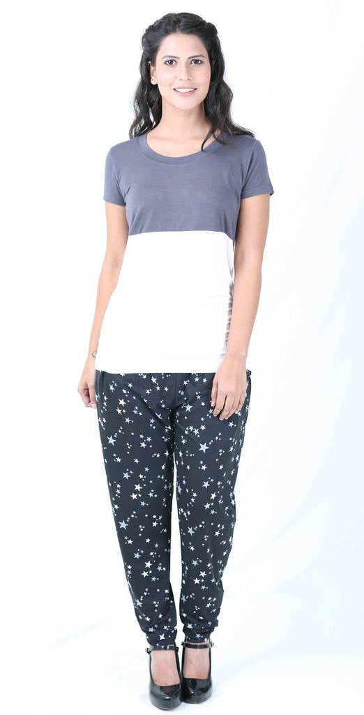 De Moza- Ladies Half Sleeve Dark Grey Top - De Moza (8682248579)