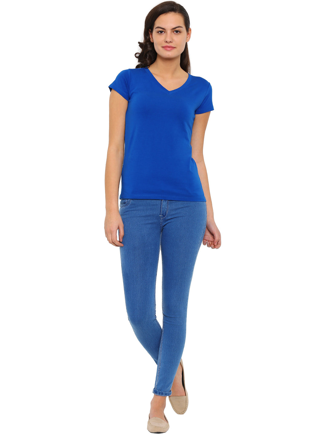 De Moza Women's Half Sleeve Top Cobalt