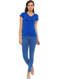De Moza Women's Half Sleeve Top Cobalt