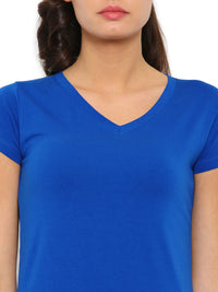 De Moza Women's Half Sleeve Top Cobalt