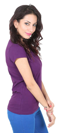 De Moza- Ladies Half Sleeve Purple Top - De Moza (8682288899)