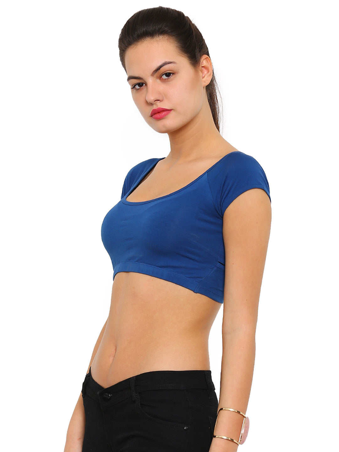 De Moza- Ladies Crop Top Deep Blue - De Moza (9921002830)