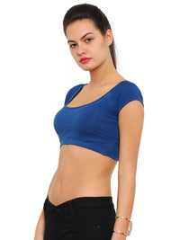 De Moza- Ladies Crop Top Deep Blue - De Moza (9921002830)