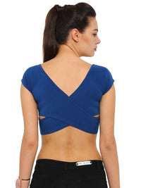 De Moza- Ladies Crop Top Deep Blue - De Moza (9921002830)