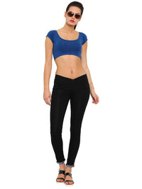 De Moza- Ladies Crop Top Deep Blue - De Moza (9921002830)