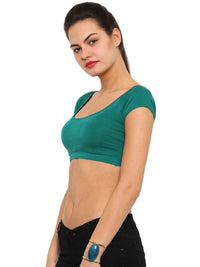 De Moza- Ladies Crop Top Teal Green - De Moza (9921006030)