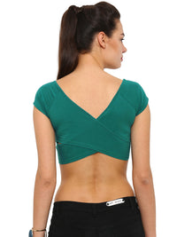 De Moza- Ladies Crop Top Teal Green - De Moza (9921006030)
