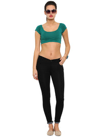 De Moza- Ladies Crop Top Teal Green - De Moza (9921006030)