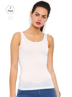 Pack of 2 De Moza Ladies Razor Back Top Offwhite