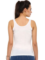 De Moza Ladies Razor Back Top Offwhite