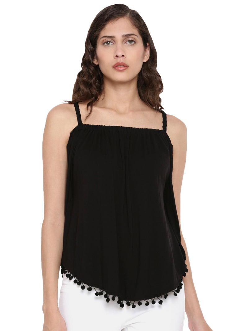 De Moza- Ladies Black Sleeveless Top - De Moza (1601710620735)