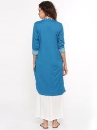 De Moza- Ladies Printed Kurta Teal Green - De Moza (96509984782)