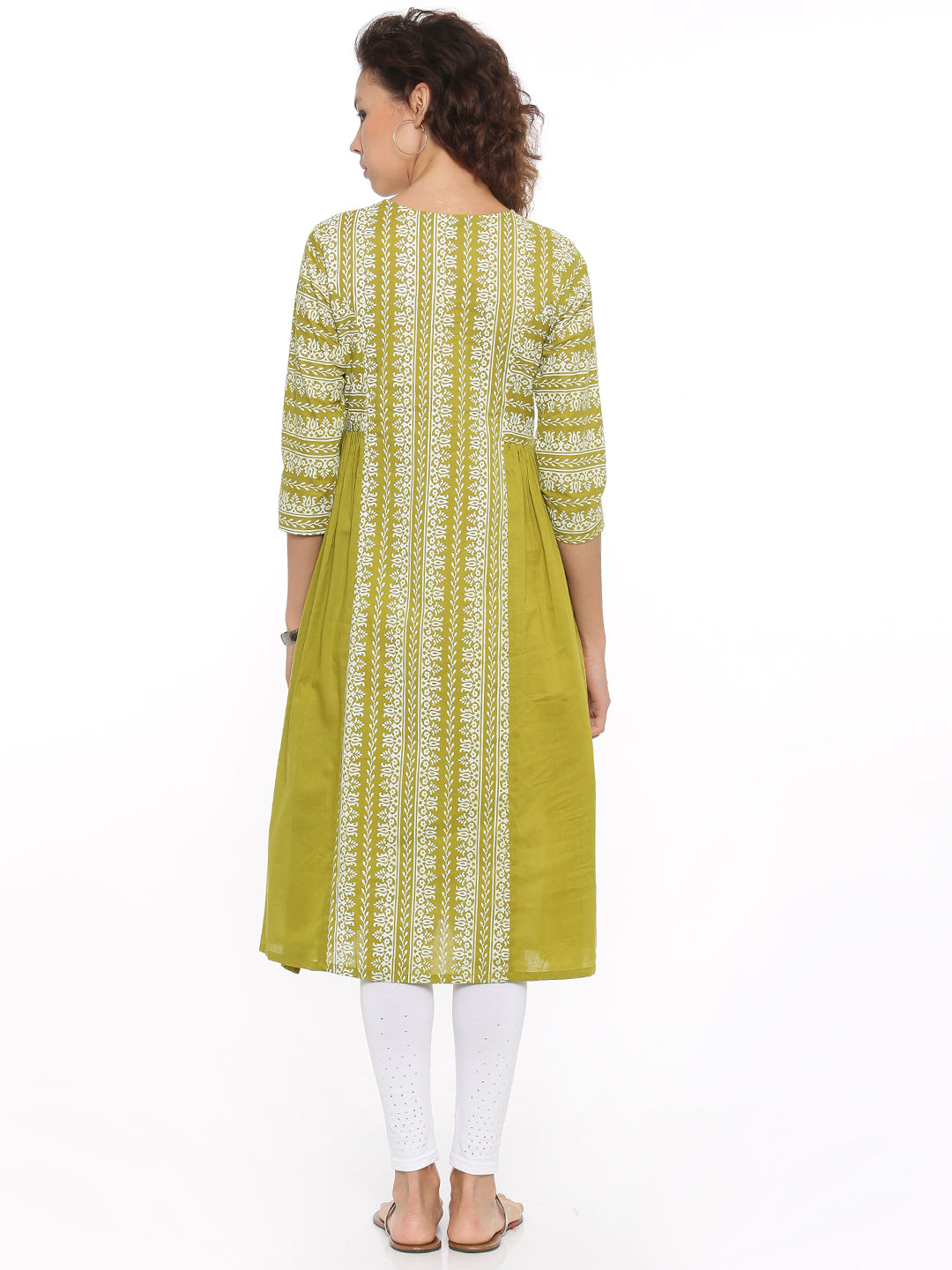 De Moza- Ladies Printed Kurta Lime - De Moza (96543375374)