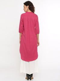 De Moza- Ladies Kurti 3/4th Sleeve Pink - De Moza (58594656270)