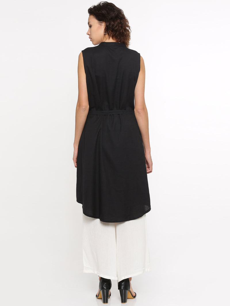 De Moza- Ladies Black 3/4th Sleeve Kurti - De Moza (96329629710)