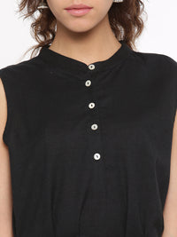 De Moza- Ladies Black 3/4th Sleeve Kurti - De Moza (96329629710)