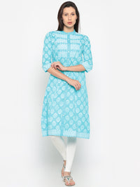 De Moza- Ladies Printed Kurta Blue - De Moza (674920202303)