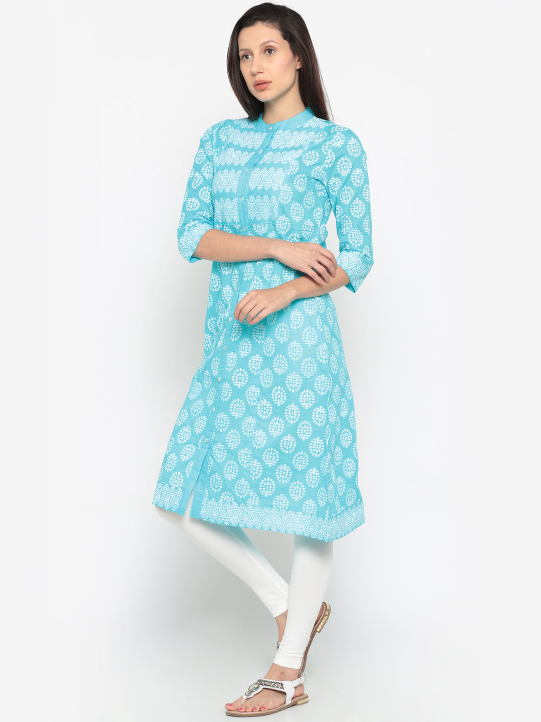 De Moza- Ladies Printed Kurta Blue - De Moza (674920202303)