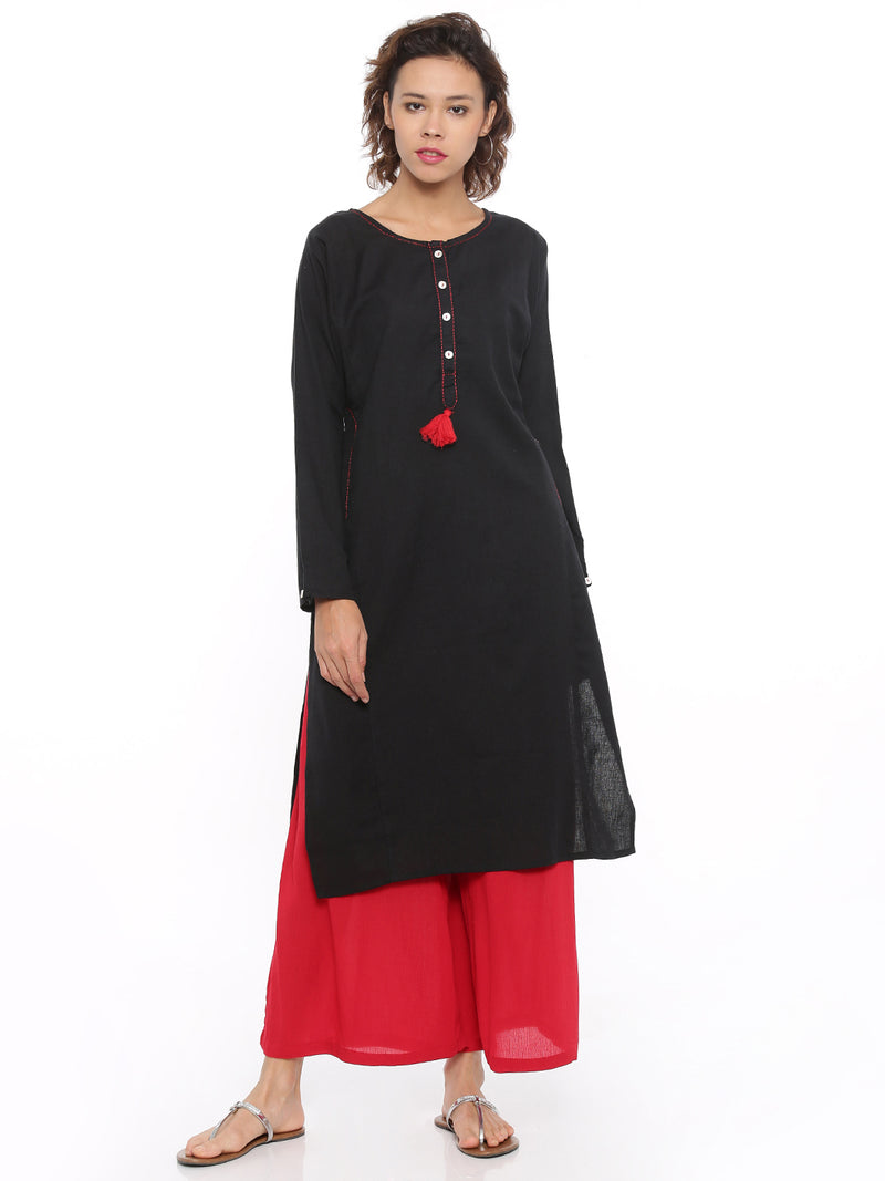 De Moza- Ladies Black Kurta - De Moza (58584367118)