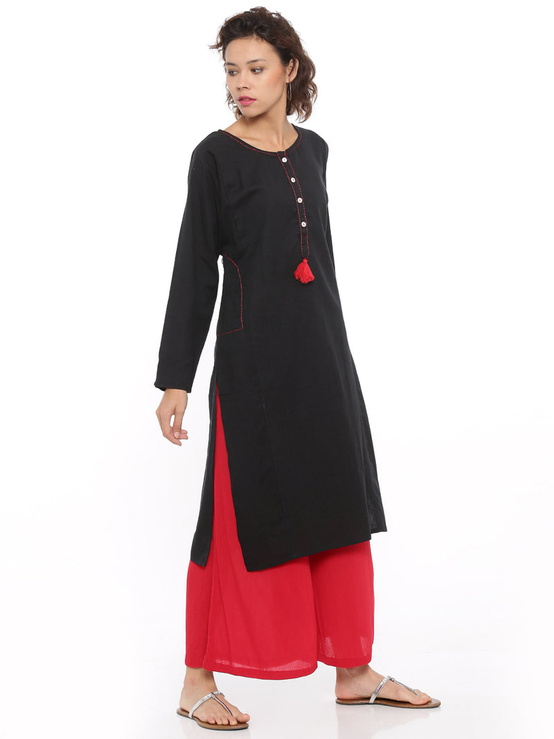 De Moza- Ladies Black Kurta - De Moza (58584367118)
