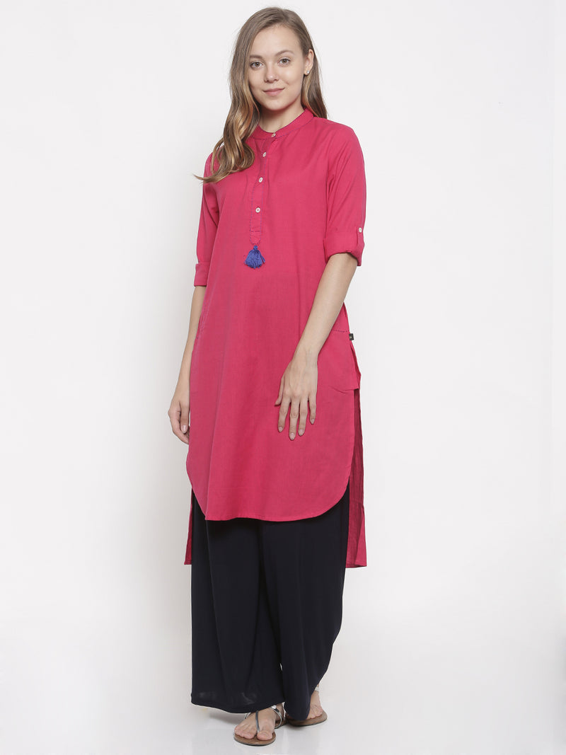 De Moza- Ladies Kurta Fushcia - De Moza (674957819967)