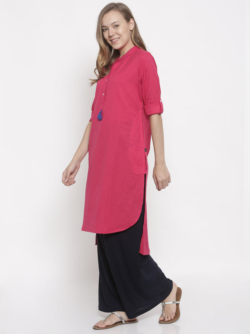 De Moza- Ladies Kurta Fushcia - De Moza (674957819967)