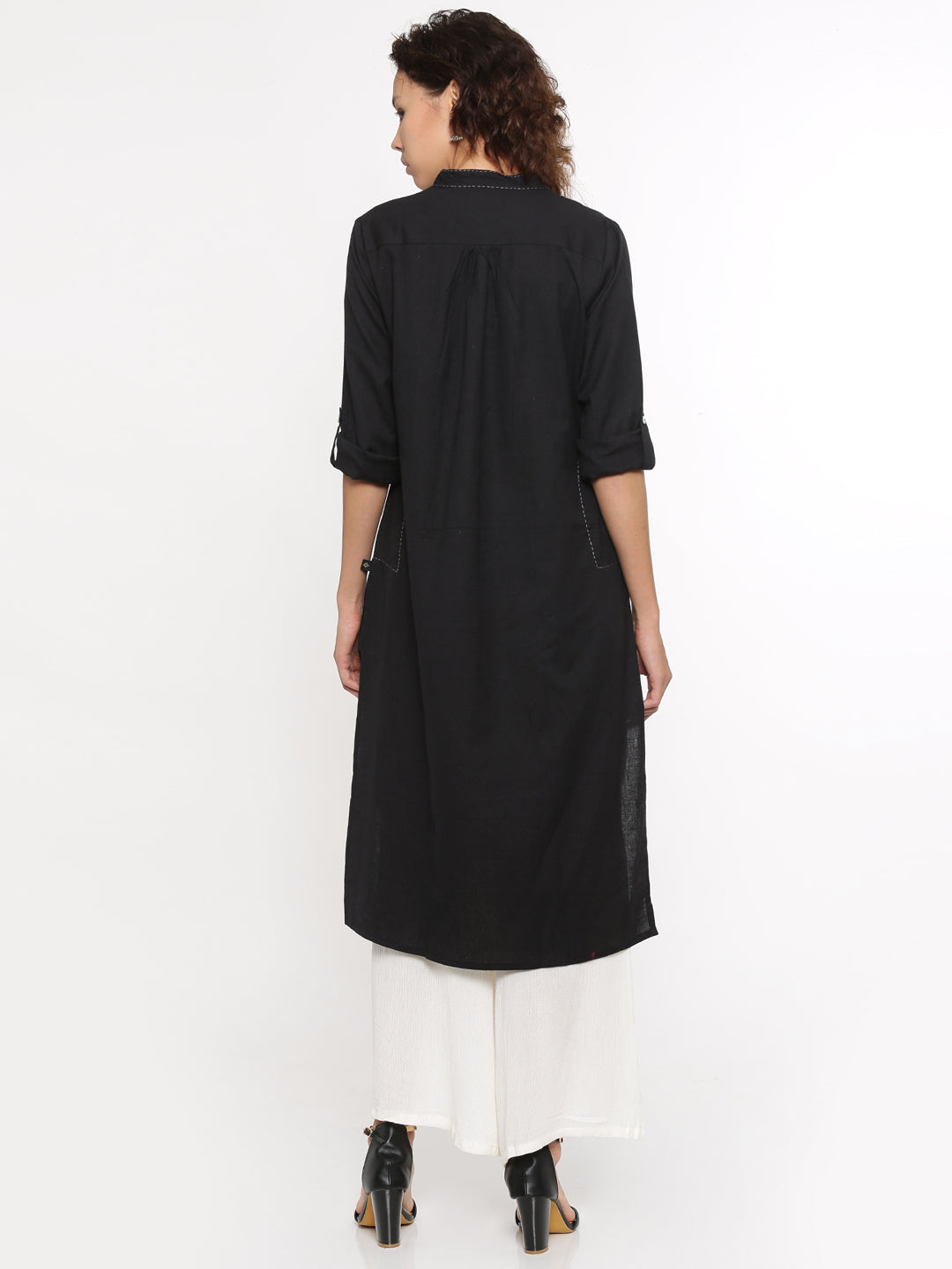De Moza- Ladies Kurti Full Sleeve Black - De Moza (58597638158)