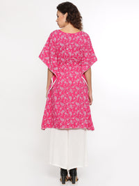 De Moza- Ladies Printed Kurti Kaftan Sleeve Peach - De Moza (96549470222)