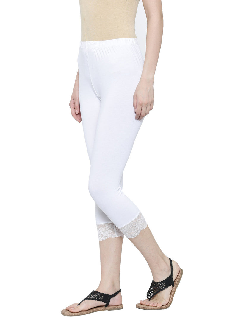 De Moza Ladies 3/4th Leggings  Offwhite - De Moza (8189844803)