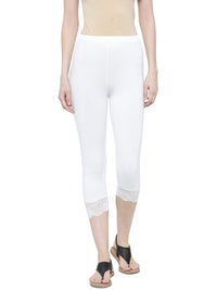 De Moza Ladies 3/4th Leggings White - De Moza (11189455182)