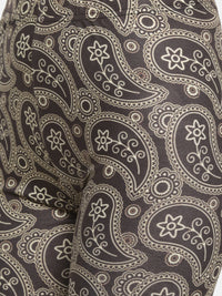 De Moza Ladies Leggings Ankle Length Printed Polyester Dark Grey - De Moza (6643683885119)