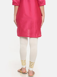 De Moza Ladies Printed Ankle Length Leggings Offwhite - De Moza (674690760767)