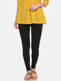 De Moza Ladies Printed Ankle Length Leggings Black - De Moza (674711765055)