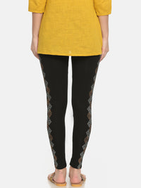 De Moza Ladies Printed Ankle Length Leggings Black - De Moza (674711765055)