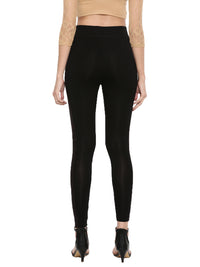 De Moza Ladies Printed Black Ankle Length Leggings - De Moza (1596297740351)