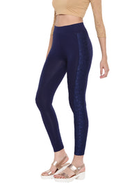De Moza- Ladies Ankle Length Leggings Dark Navy Blue - De Moza (1602521792575)