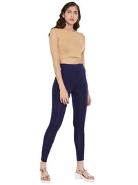 De Moza- Ladies Ankle Length Leggings Dark Navy Blue - De Moza (1602521792575)