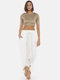 De Moza Ladies Offwhite Dhoti Pant. - De Moza (1733276336191)