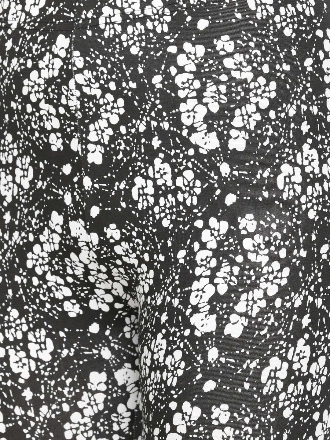 De Moza-Ladies Printed Ankle Length Leggings Black - De Moza (1602528935999)