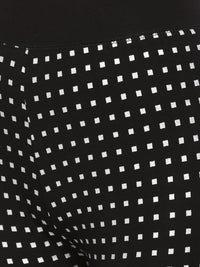 De Moza- Ladies Printed Ankle Length Leggings Black - De Moza (1602557673535)