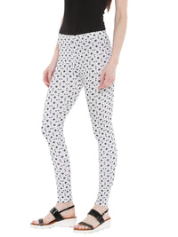 De Moza- Ladies Printed Ankle Length Leggings Dark Grey - De Moza (1665186005055)