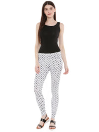 De Moza- Ladies Printed Ankle Length Leggings Dark Grey - De Moza (1665186005055)