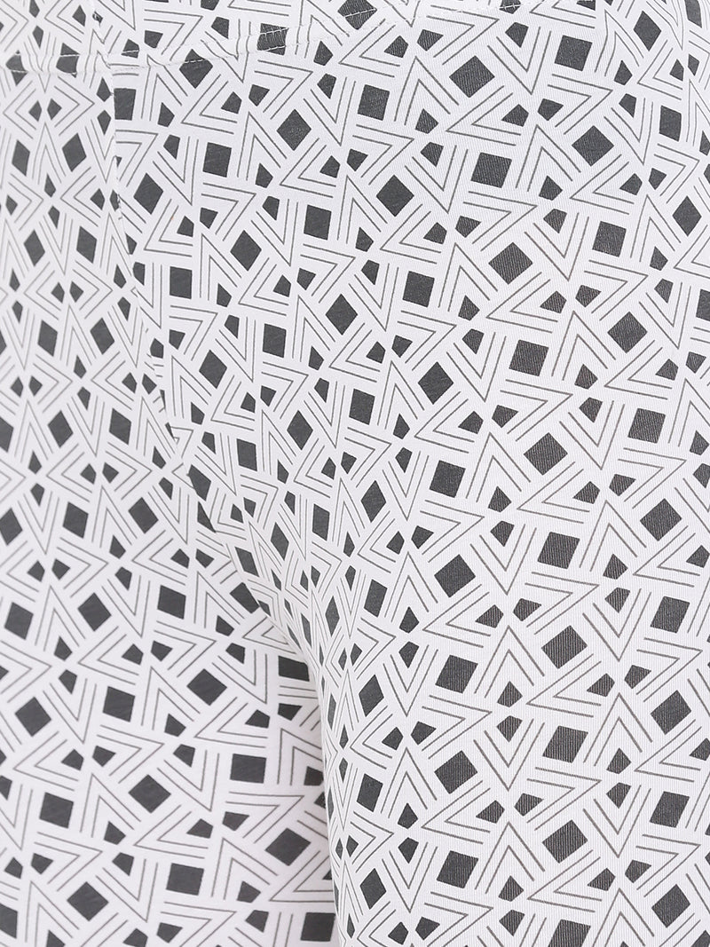 De Moza- Ladies Printed Ankle Length Leggings Dark Grey - De Moza (1665186005055)