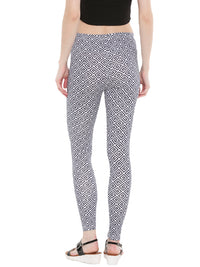 De Moza- Ladies Printed Ankle Length Leggings Dark Navy Blue - De Moza (1665218609215)
